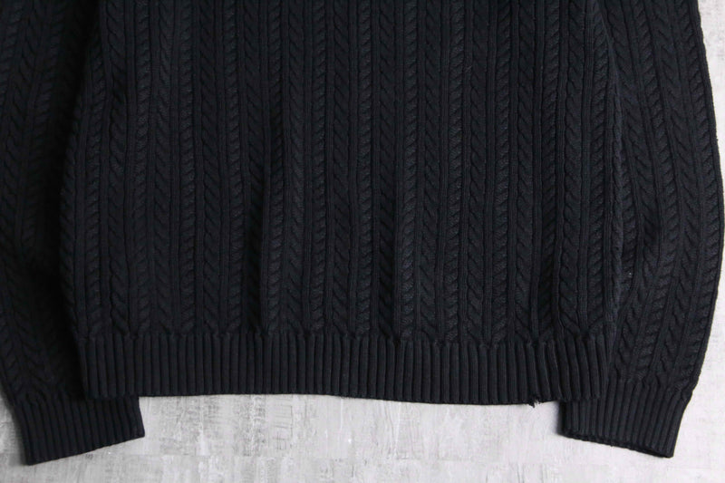 “Lauren Ralph Lauren” black cotton knit
