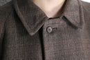 50’s subtle windowpane balmacaan coat