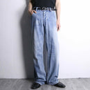 "DIESEL” wide straight wash denim pants