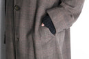 50’s subtle windowpane balmacaan coat