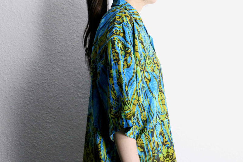 total pattern open collar s/s shirts