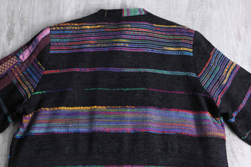 random patchwork mulch design shirt jacket