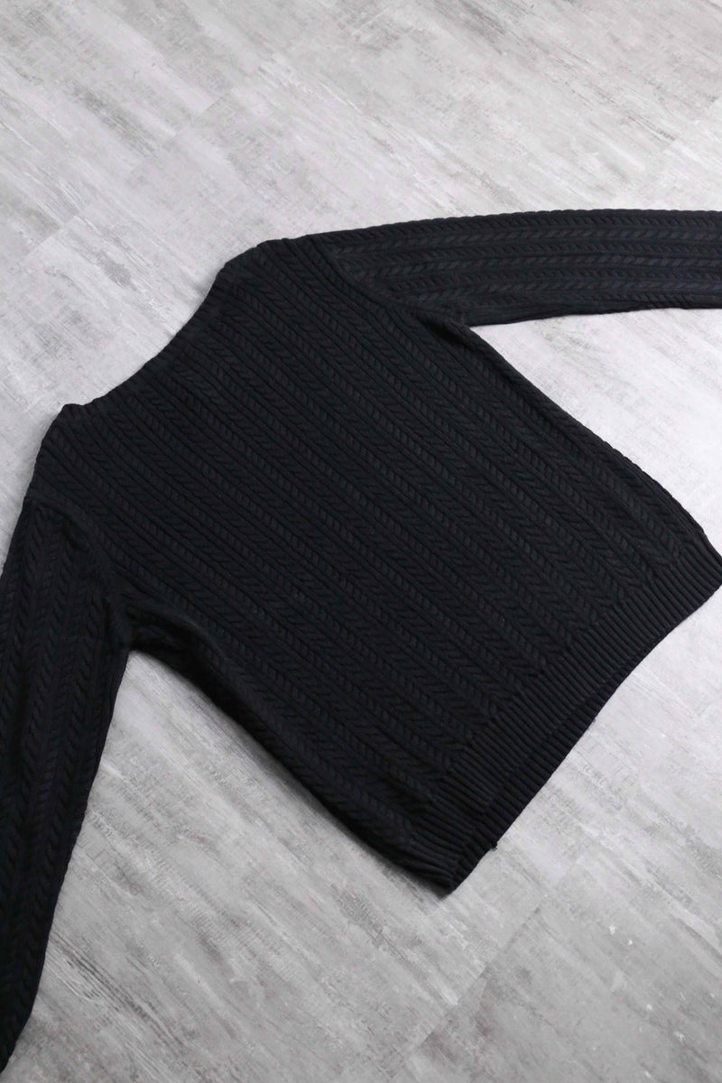 “Lauren Ralph Lauren” black cotton knit