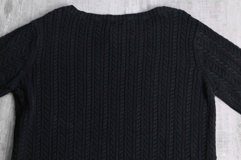“Lauren Ralph Lauren” black cotton knit