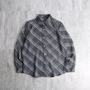 diagonal stripe pattern sheer shirt