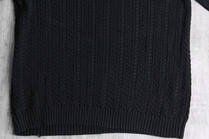 “Lauren Ralph Lauren” black cotton knit