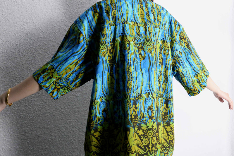 total pattern open collar s/s shirts