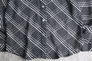 diagonal stripe pattern sheer shirt