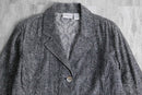 "chico's" geometric pattern open collar shirt jacket