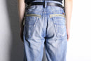 "DIESEL” wide straight wash denim pants