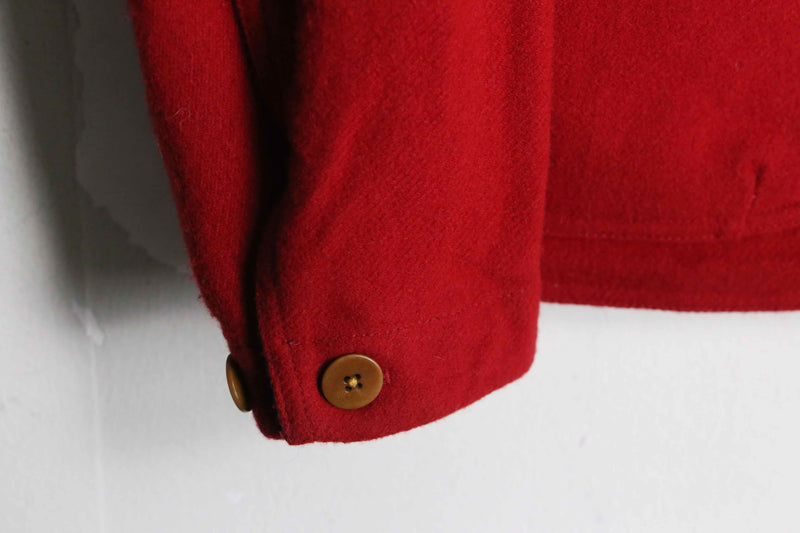 red base corduroy collar jacket