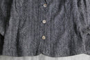 "chico's" geometric pattern open collar shirt jacket