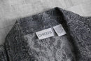 "chico's" geometric pattern open collar shirt jacket
