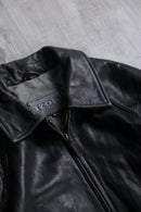 ”IZOD” black sheep skin leather jacket.