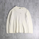 “Lauren Ralph Lauren” asymmetry shoulder button knit