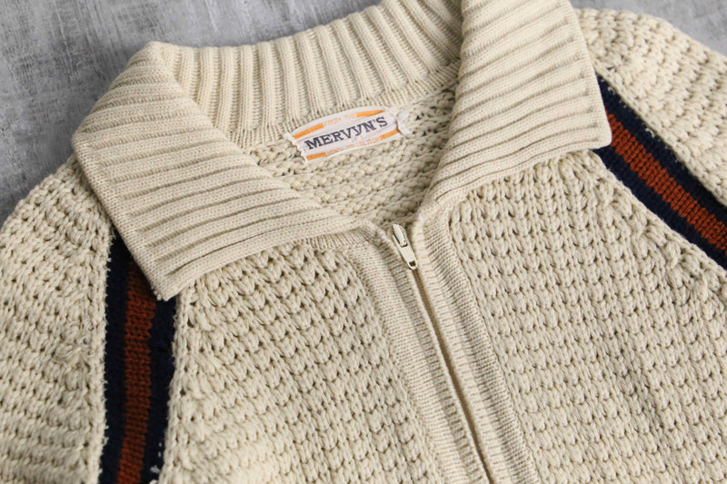 80’s knit zip-up jacket