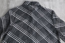 diagonal stripe pattern sheer shirt