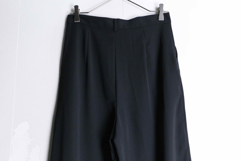 black color wide straight pants