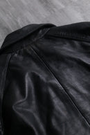 ”IZOD” black sheep skin leather jacket.