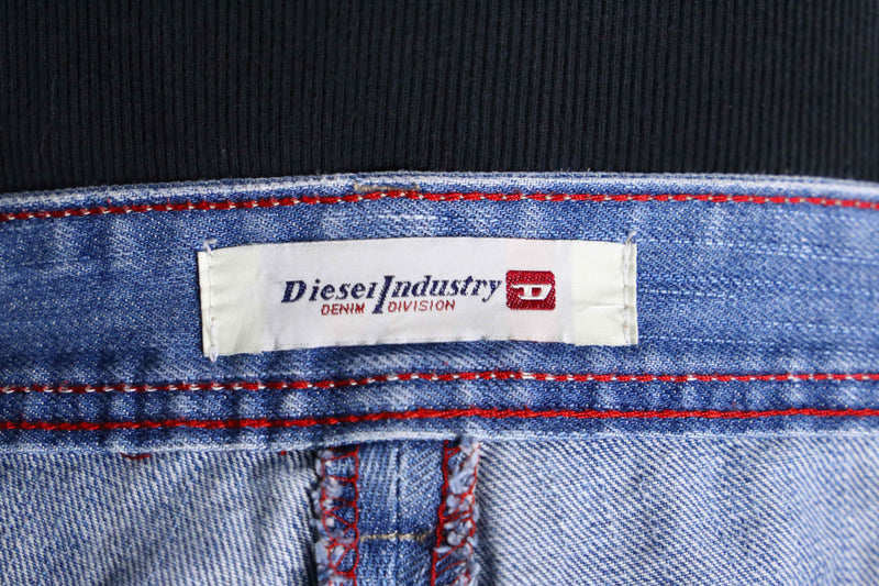 "DIESEL” wide straight wash denim pants