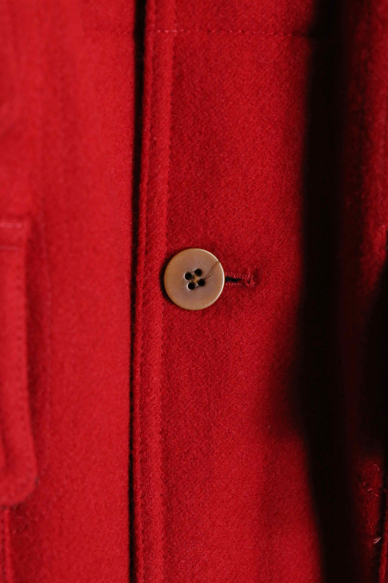 red base corduroy collar jacket