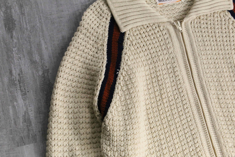 80’s knit zip-up jacket