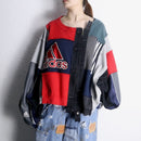 "Re:make" multi fabric asymmetry jacket