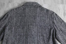 "chico's" geometric pattern open collar shirt jacket