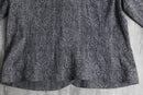 "chico's" geometric pattern open collar shirt jacket