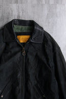 ”Timberland” black matte leather jacket.