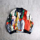 picasso pattern reversible blouson