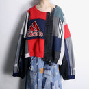 "Re:make" multi fabric asymmetry jacket