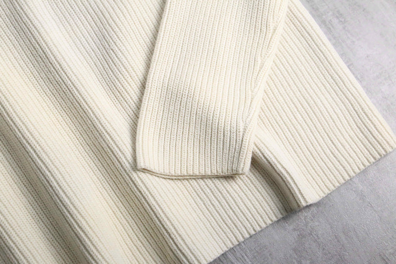 “Lauren Ralph Lauren” asymmetry shoulder button knit