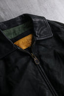 ”Timberland” black matte leather jacket.