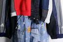 "Re:make" multi fabric asymmetry jacket