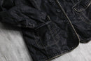 black stitch design leather single tailored jacket