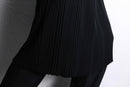 black middle length knit skirt