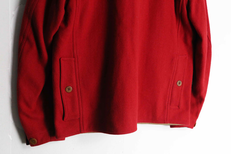 red base corduroy collar jacket