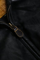 ”Timberland” black matte leather jacket.