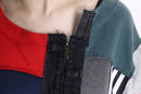 "Re:make" multi fabric asymmetry jacket