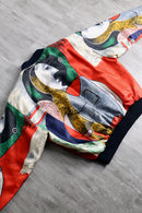 picasso pattern reversible blouson