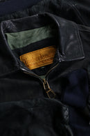 ”Timberland” black matte leather jacket.