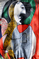 picasso pattern reversible blouson
