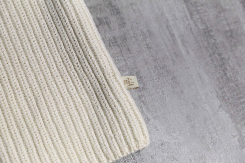 “Lauren Ralph Lauren” asymmetry shoulder button knit