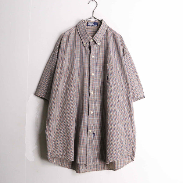 "Polo by RL" gingham check design s/s shirt