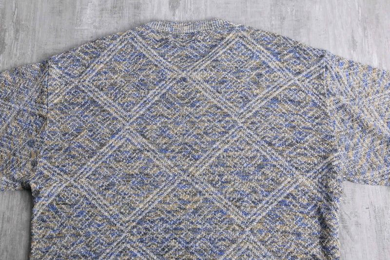 mix rhombus pattern loose knit