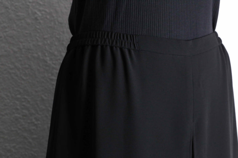 black sheer layered easy pants