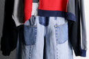 "Re:make" multi fabric asymmetry jacket