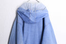 denim hoodie coverall jacket
