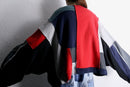 "Re:make" multi fabric asymmetry jacket